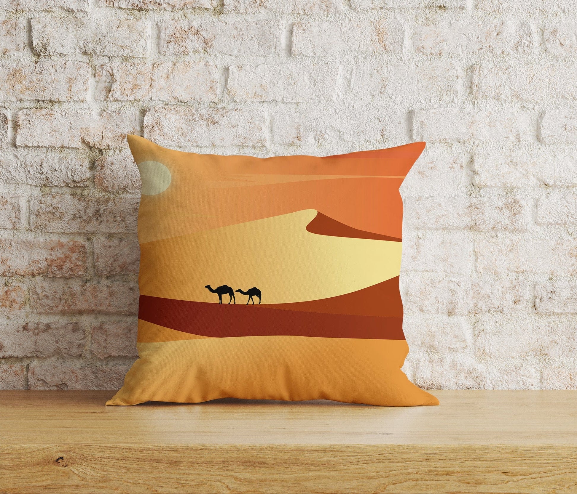 Onay Home Textile Cushion Covers 3 / 12 x 12 inch (30 x 30 cm) Double Side Desert Camel Cushion Cover Muslim Animal Home Decoration