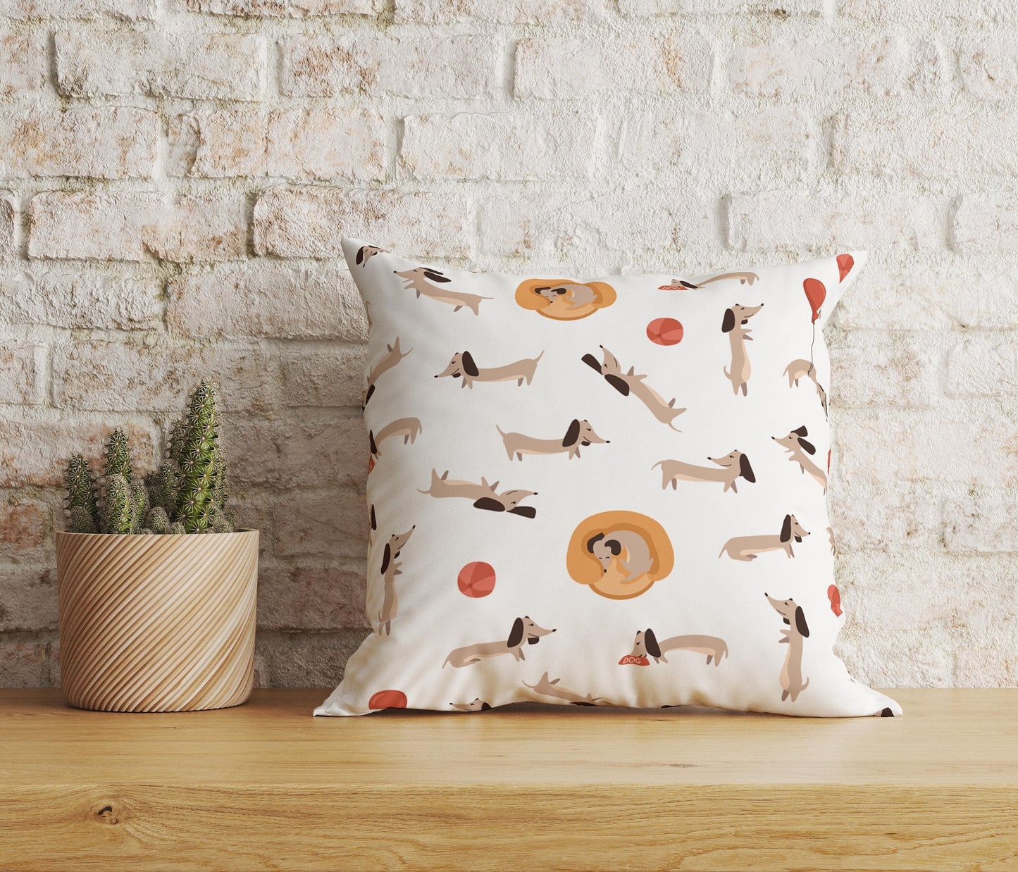 Onay Home Textile 5 / 12 x 12 inch (30 x 30 cm) Double Side Dog Pattern Cushion Cover Texture With Dog Faces