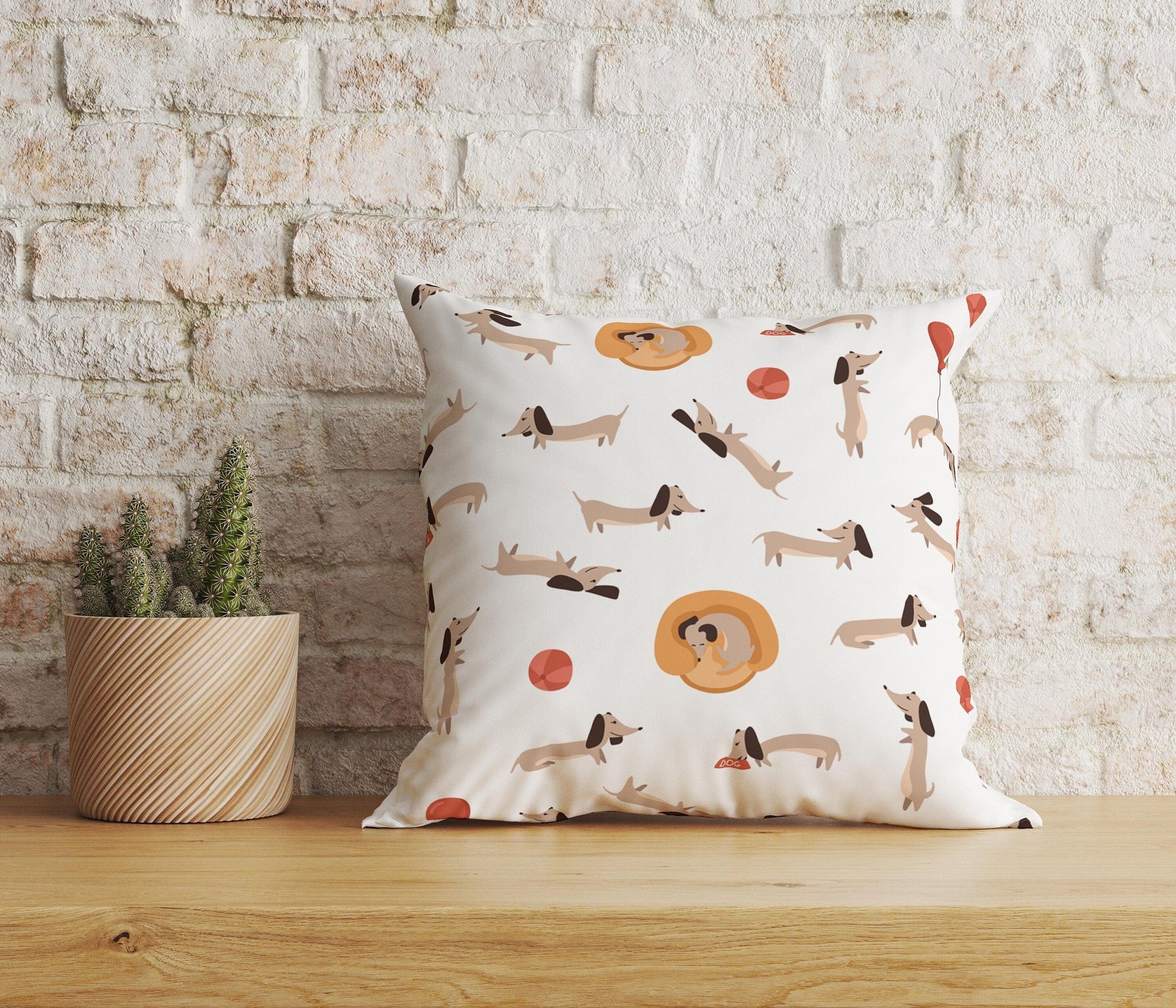 Onay Home Textile 5 / 12 x 12 inch (30 x 30 cm) Double Side Dog Pattern Cushion Cover Texture With Dog Faces