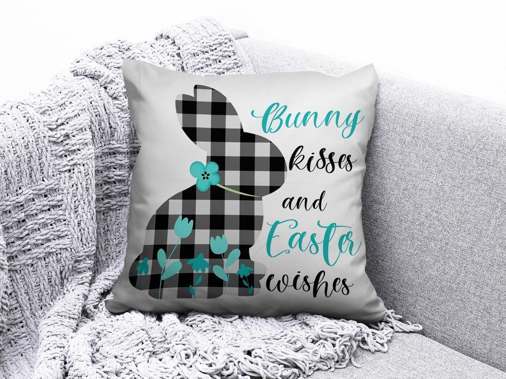 Onay 9 / 12 x 12 inch (30 x 30 cm) Easter Bunny Home Decor Home Gift Cushion Cover
