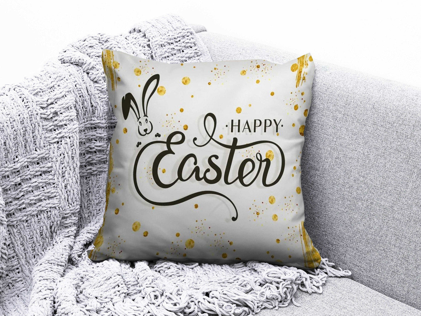 Onay 5 / 12 x 12 inch (30 x 30 cm) Easter Bunny Home Decor Home Gift Cushion Cover