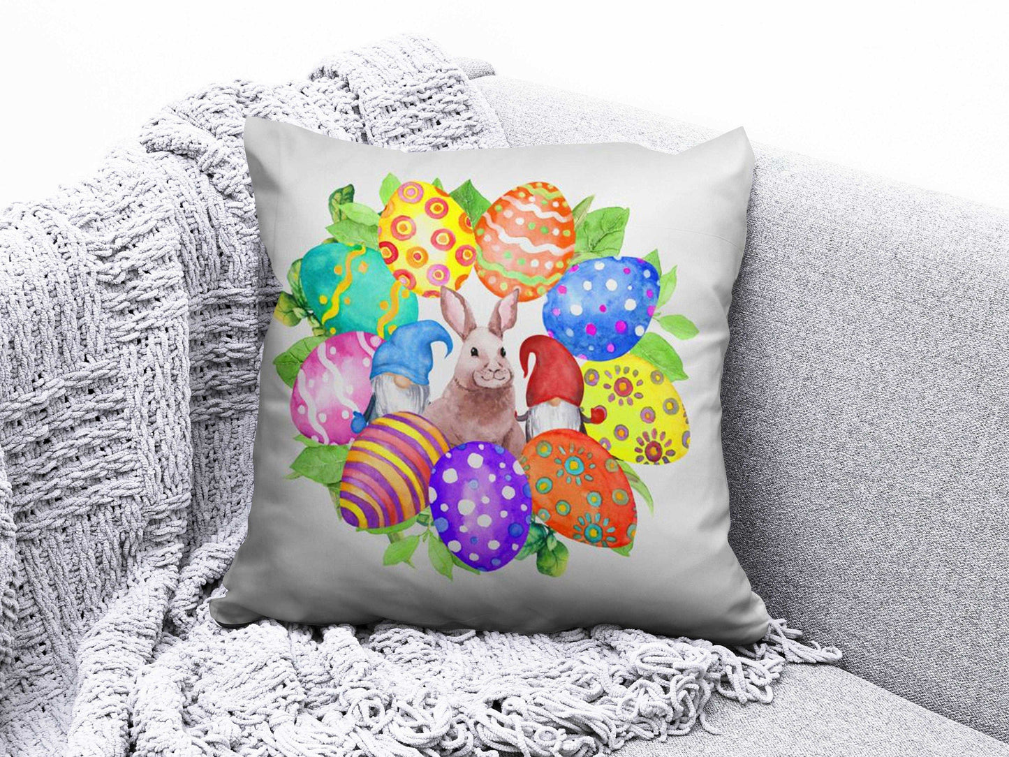 Onay 4 / 12 x 12 inch (30 x 30 cm) Easter Bunny Home Decor Home Gift Cushion Cover