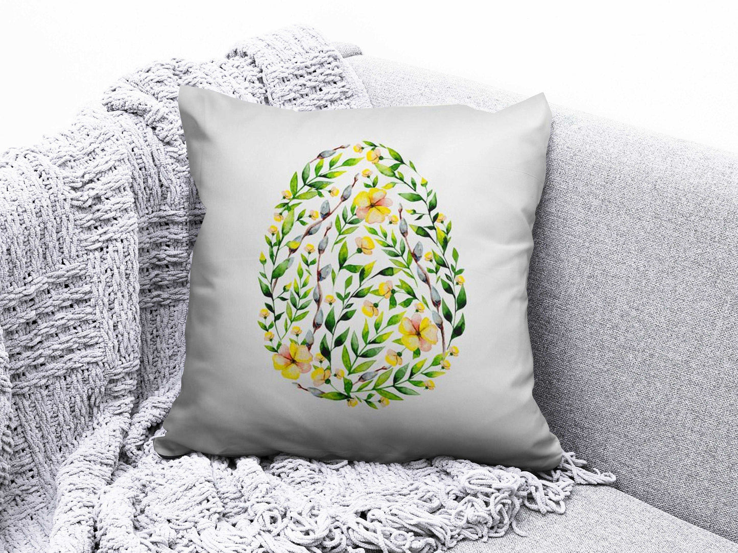 Onay 2 / 12 x 12 inch (30 x 30 cm) Easter Bunny Home Decor Home Gift Cushion Cover