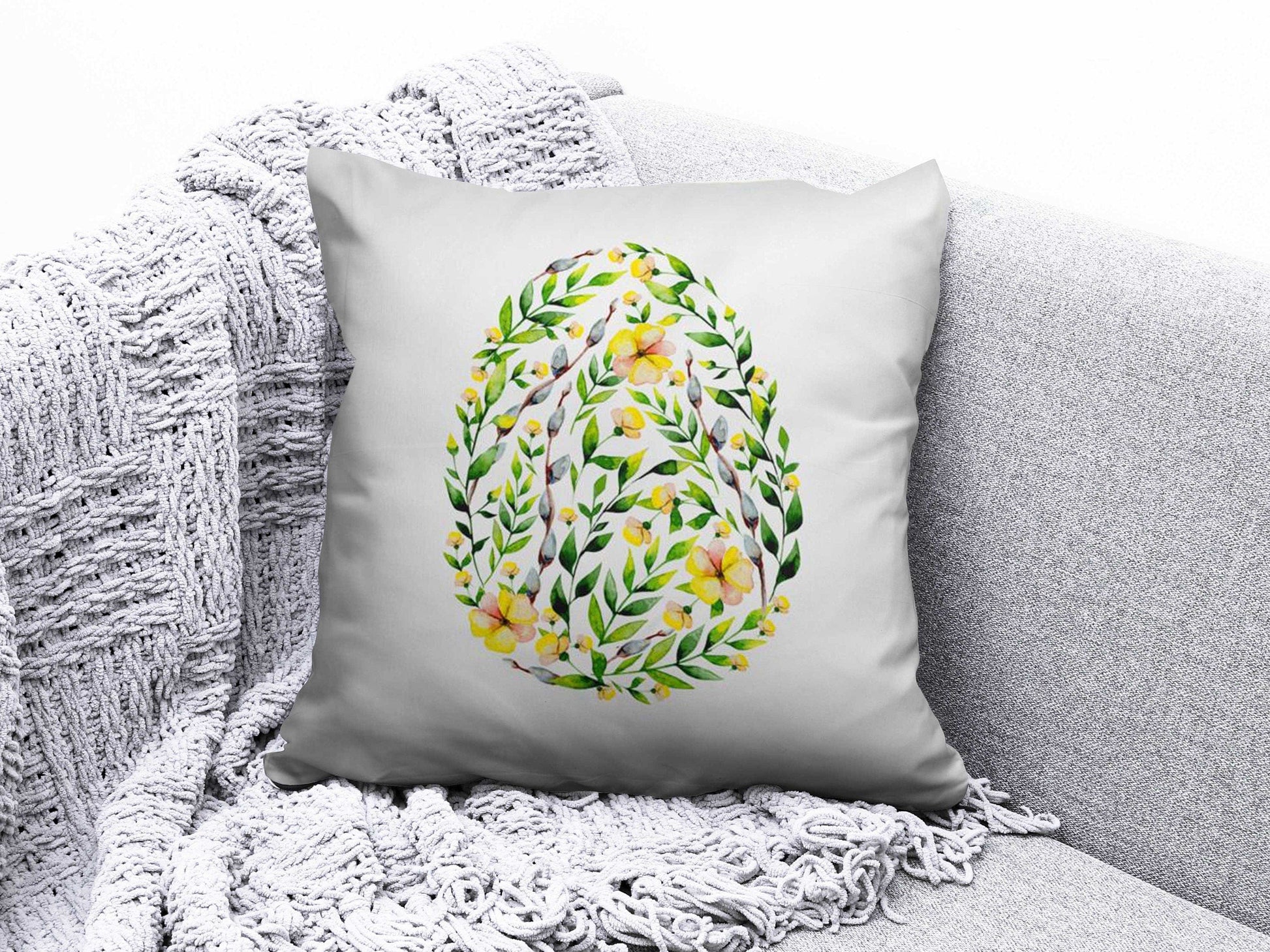 Onay 2 / 12 x 12 inch (30 x 30 cm) Easter Bunny Home Decor Home Gift Cushion Cover
