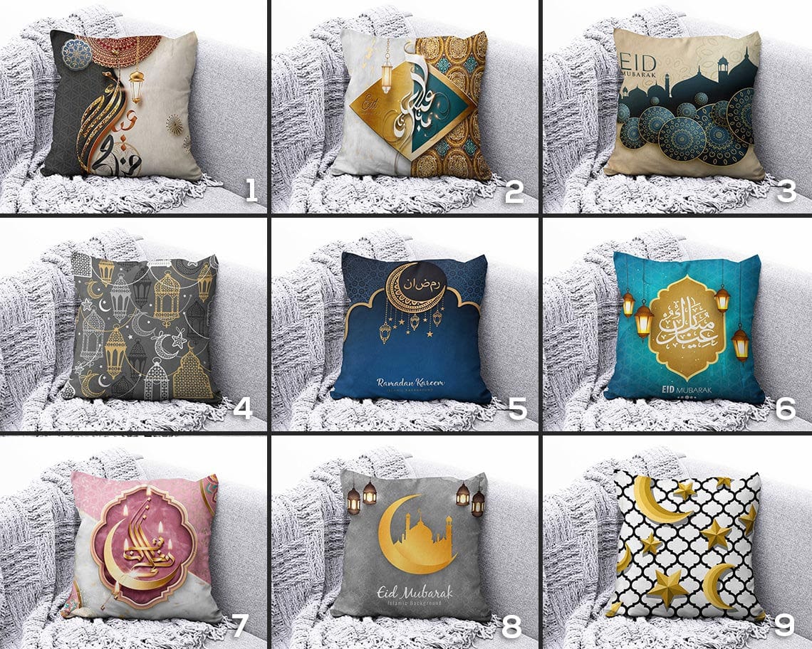 Onay Eid Mubarak Arabic Ramadan Kareem Religious Cushion Cover