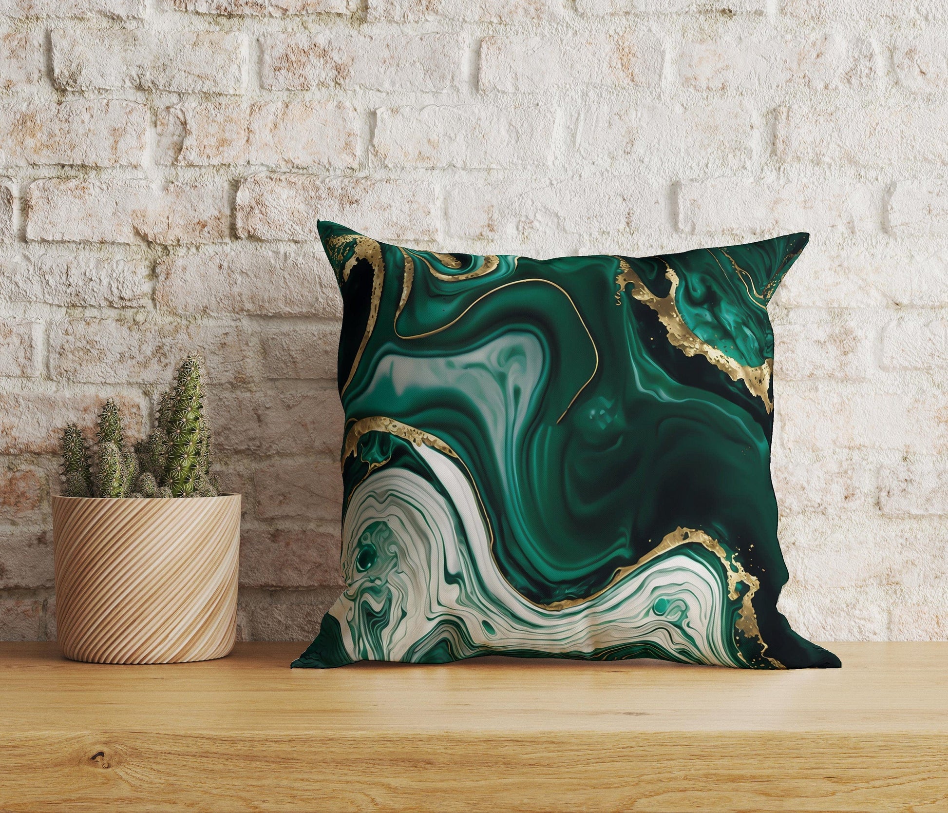 Onay Home Textile Cushion Covers 3 / 12 x 12 inch (30 x 30 cm) Double Side Emerald Cushion Cover Dark Green Emerald Pillow Cover