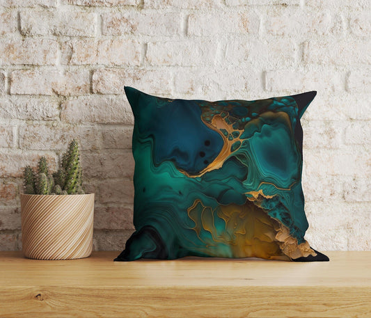 Onay Home Textile Cushion Covers 1 / 12 x 12 inch (30 x 30 cm) Double Side Emerald Cushion Cover Dark Green Emerald Pillow Cover