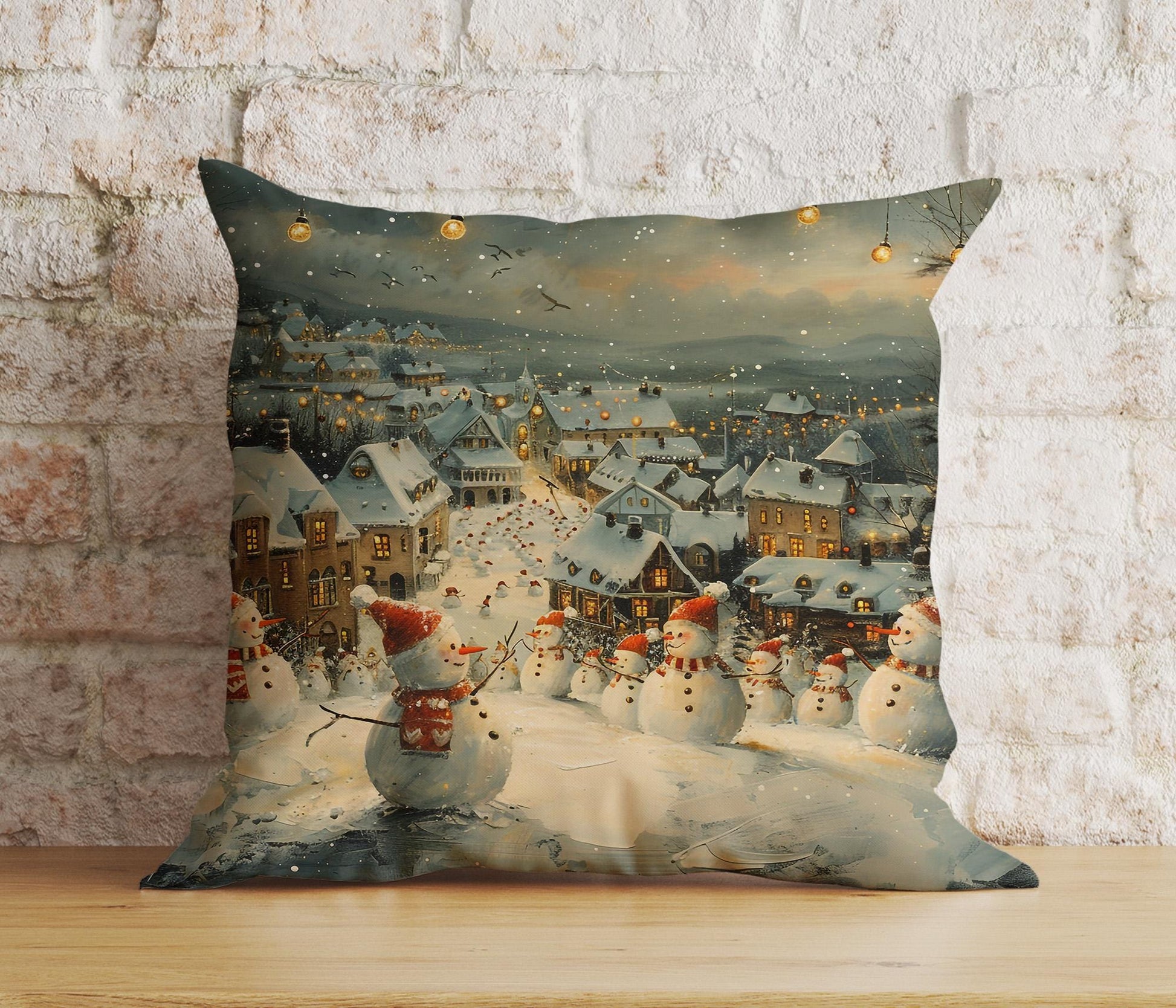 Onay 3 / 12 x 12 inch (30 x 30 cm) Double Side Enchanted Starry Night and Moon Christmas Cushion Covers