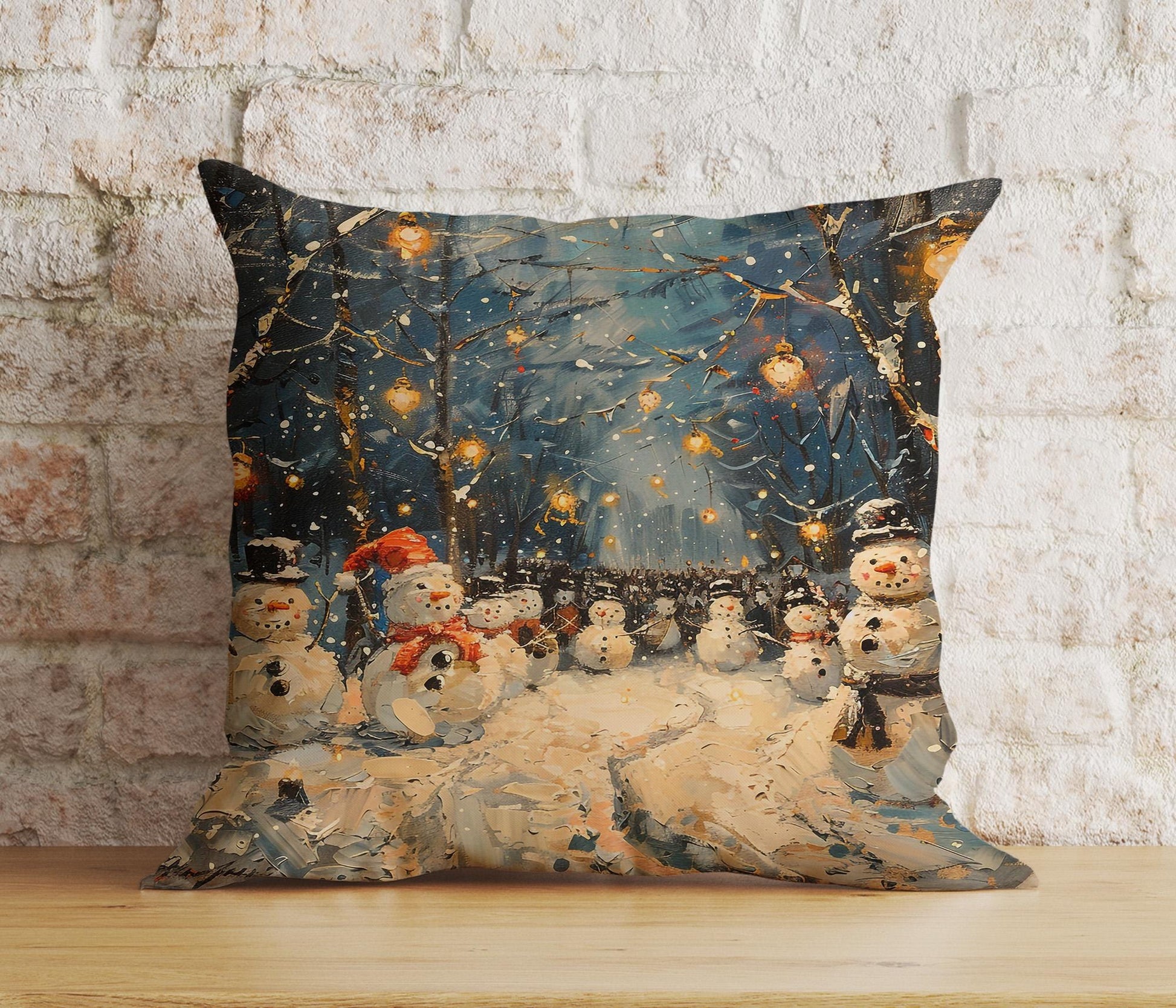 Onay 2 / 12 x 12 inch (30 x 30 cm) Double Side Enchanted Starry Night and Moon Christmas Cushion Covers
