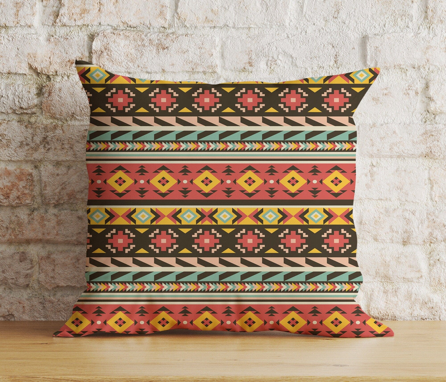 Onay 1 / 12 x 12 inch (30 x 30 cm) Double Side Ethnic Turkish Kilim Traditional Decor Cushion Cover
