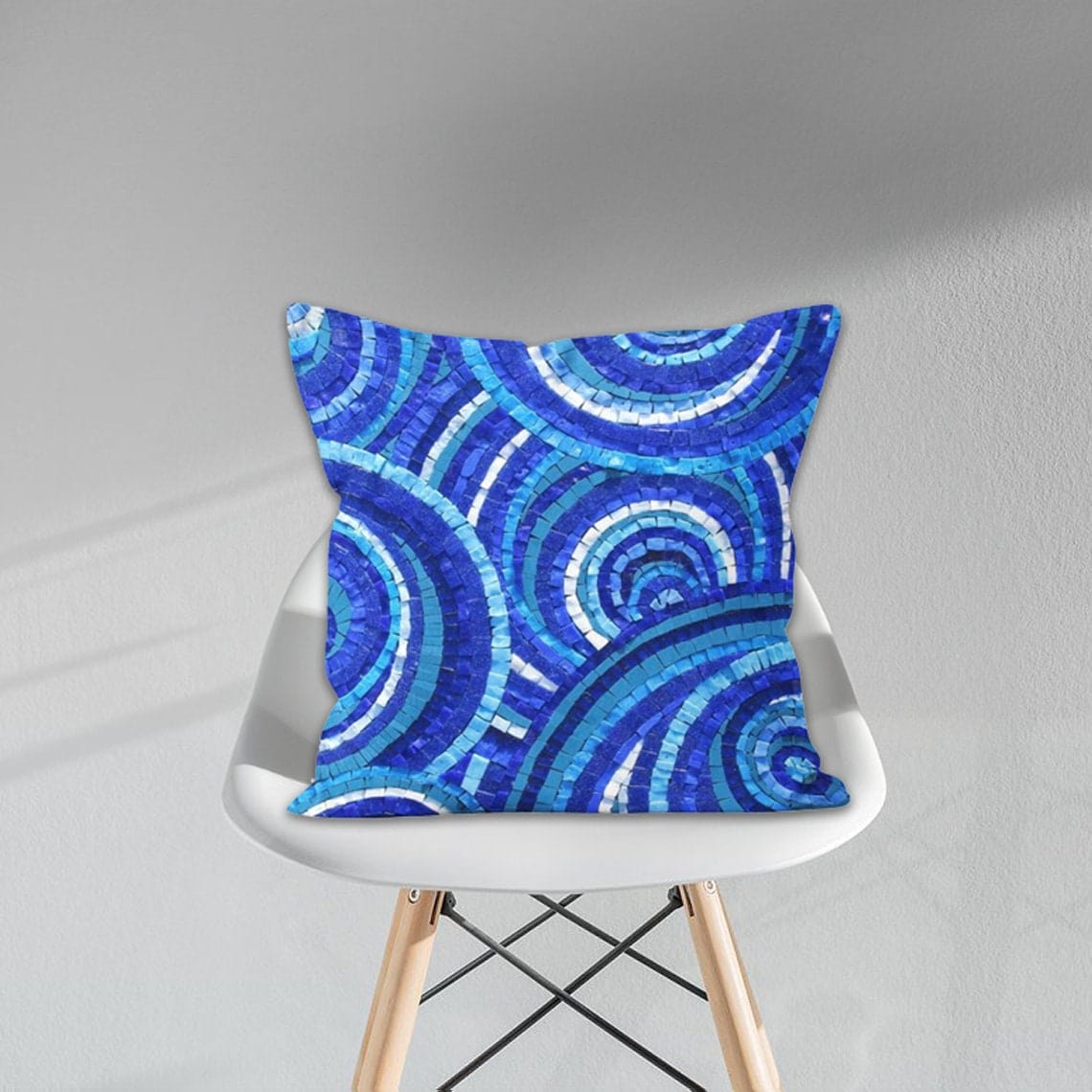 Onay 3 / 12 x 12 inch (30 x 30 cm) Evil Eye Blue Nazar Bead Blue Custom Size Cushion Cover
