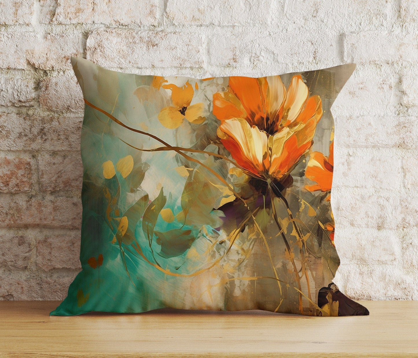 Onay 9 / 12 x 12 inch (30 x 30 cm) Double Side Exquisite Painted Vibrant and Artistic Floral Cushion Covers