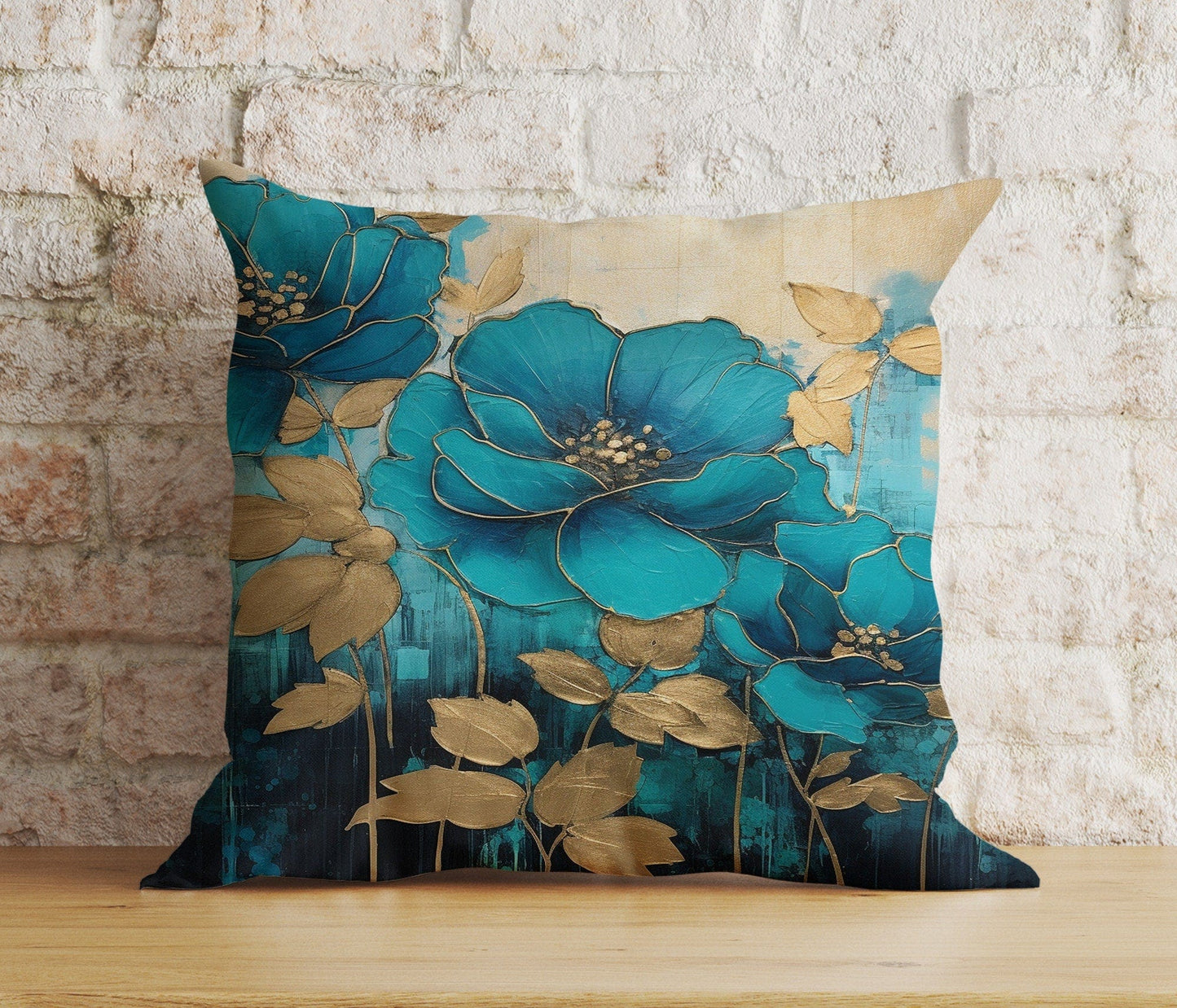 Onay 8 / 12 x 12 inch (30 x 30 cm) Double Side Exquisite Painted Vibrant and Artistic Floral Cushion Covers