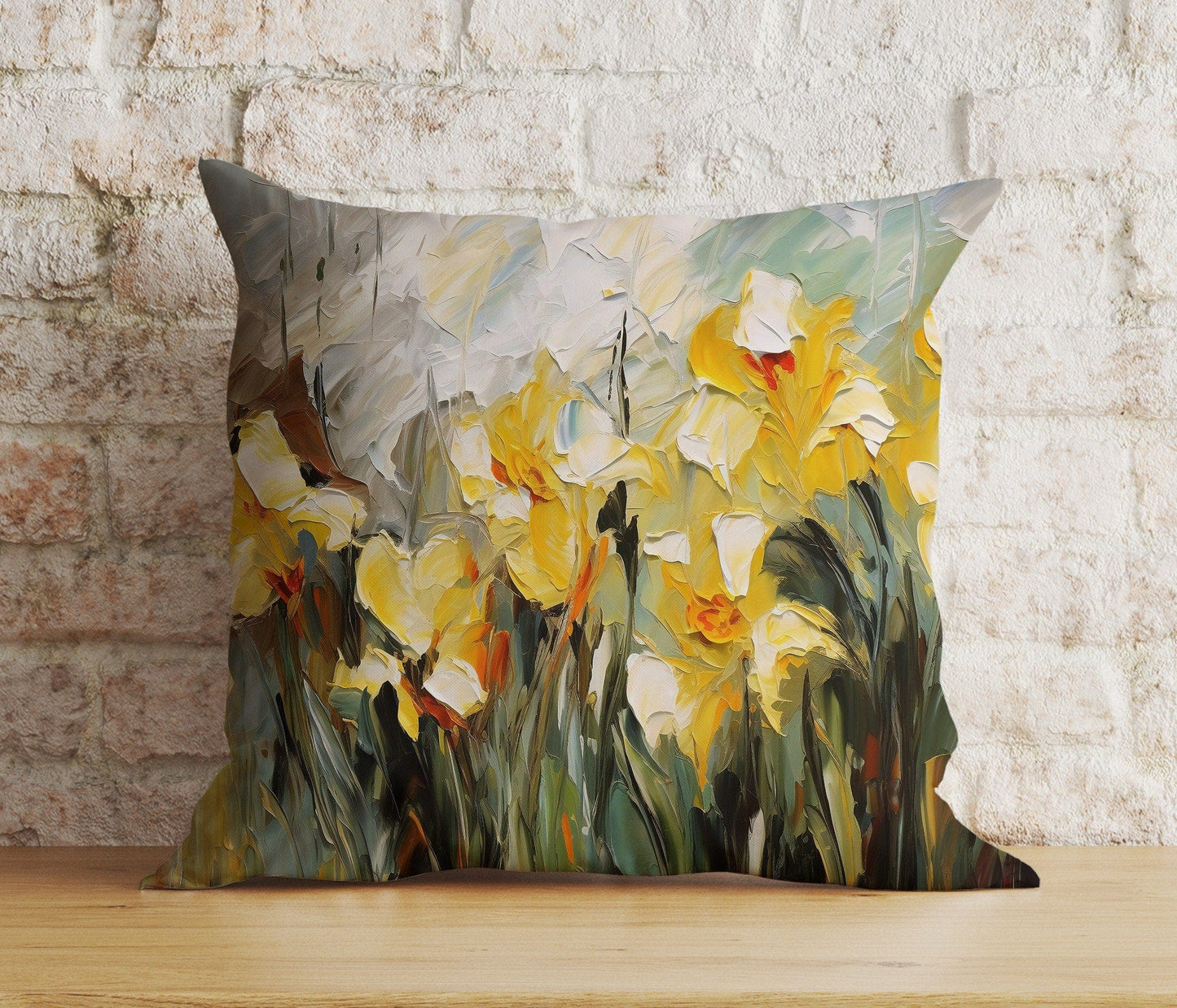 Onay 7 / 12 x 12 inch (30 x 30 cm) Double Side Exquisite Painted Vibrant and Artistic Floral Cushion Covers