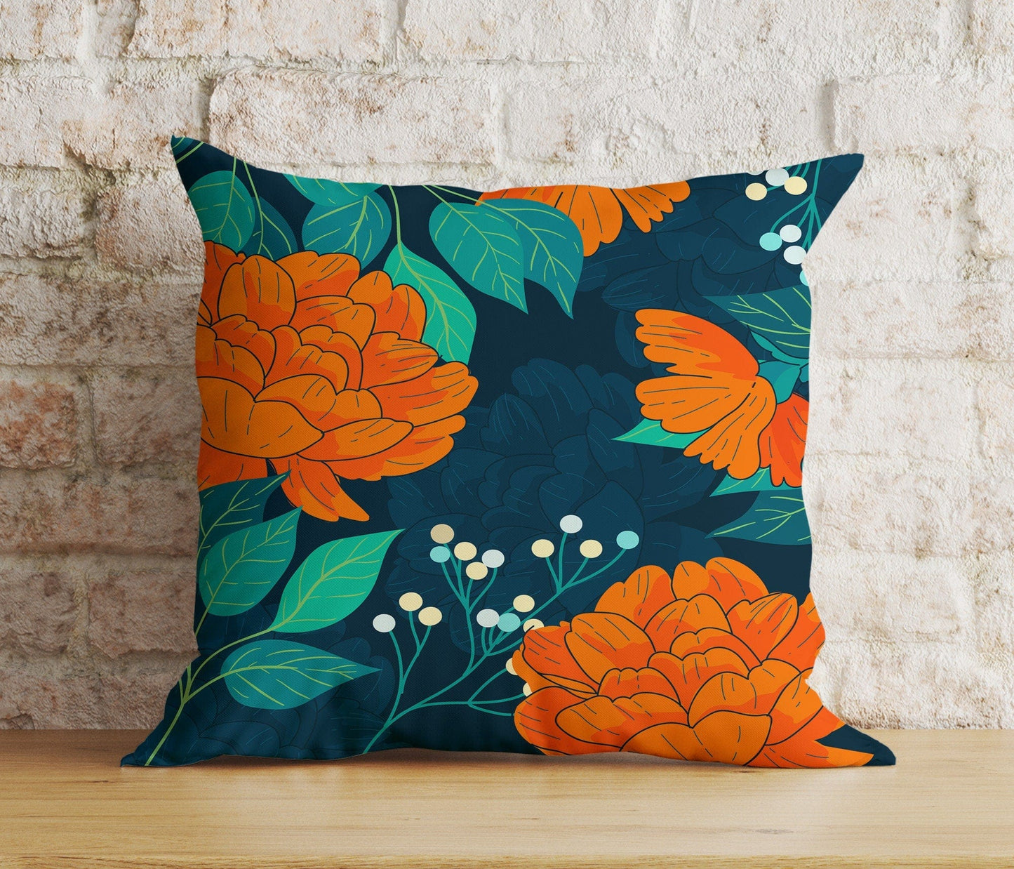 Onay 3 / 12 x 12 inch (30 x 30 cm) Double Side Exquisite Painted Vibrant and Artistic Floral Cushion Covers