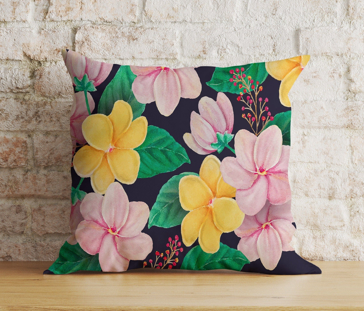 Onay 2 / 12 x 12 inch (30 x 30 cm) Double Side Exquisite Painted Vibrant and Artistic Floral Cushion Covers