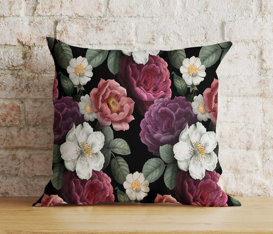 Onay 1 / 12 x 12 inch (30 x 30 cm) Double Side Exquisite Painted Vibrant and Artistic Floral Cushion Covers