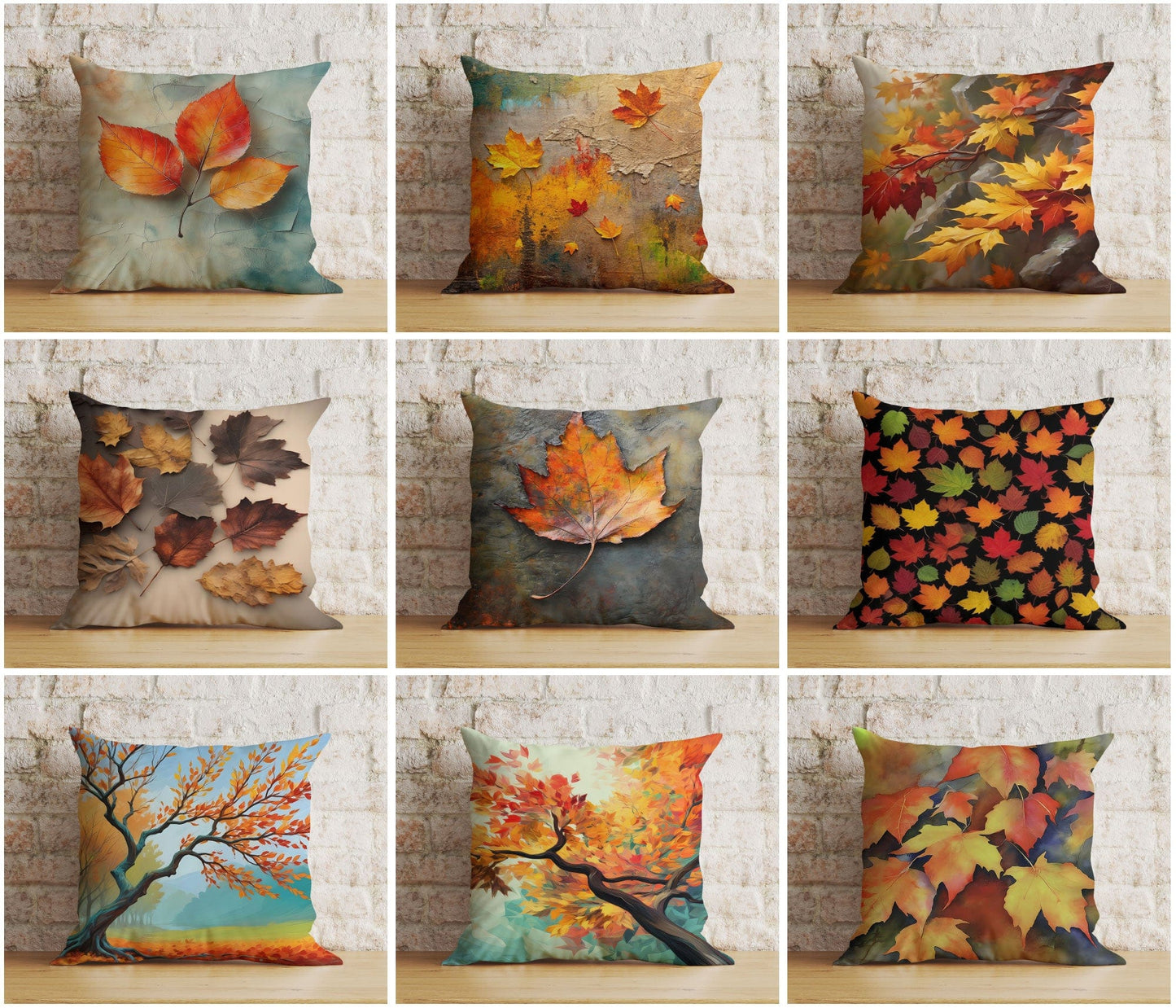 Onay Cushion Covers Fall Decor Vibrant Autumn Leaves Cushion Cover Autumn Tree and Leaves