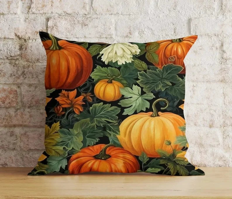 Onay Cushion Covers Fall Pillow Cover Autumn Pumpkin and Botanical Harvest Seasonal Outdoor Cushions
