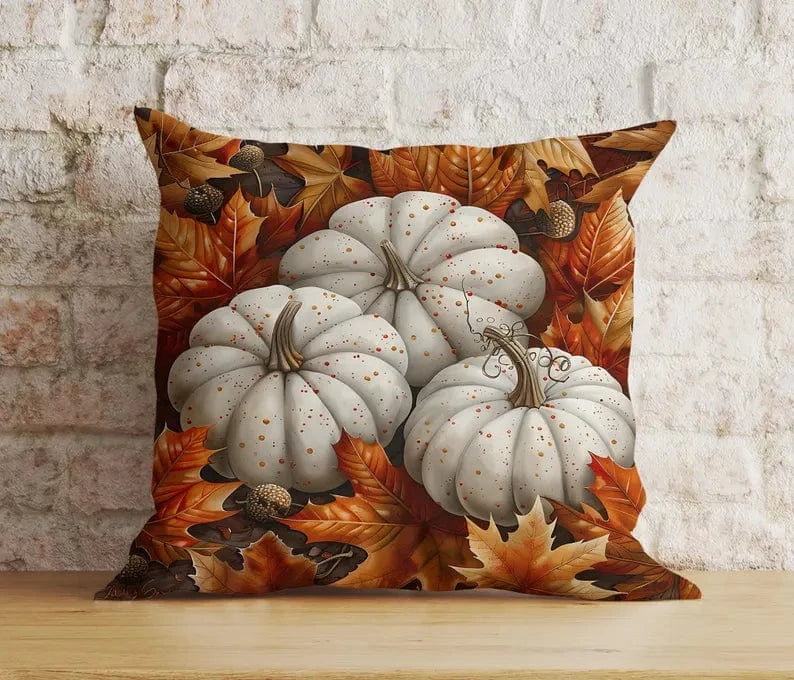 Onay Cushion Covers Fall Pillow Cover Autumn Pumpkin and Botanical Harvest Seasonal Outdoor Cushions