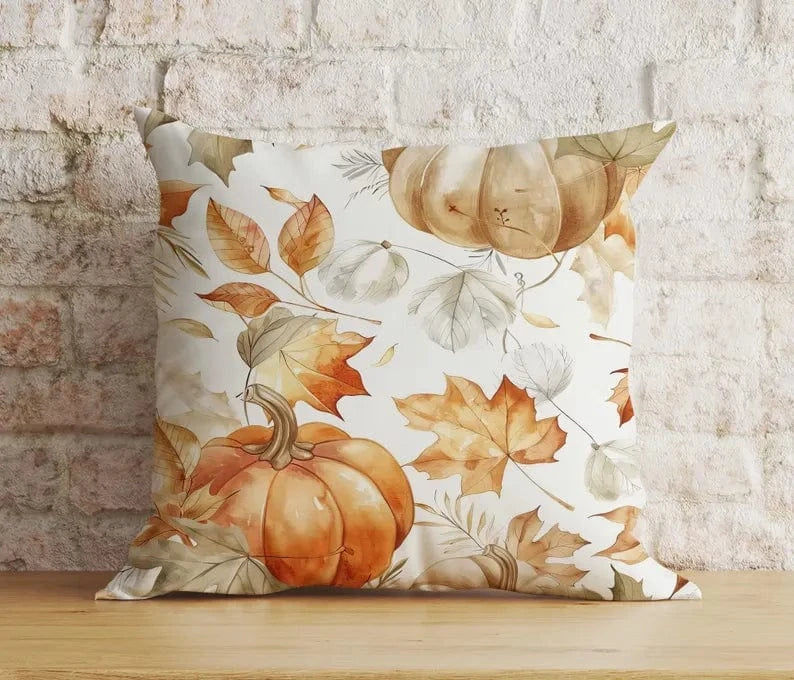 Onay Cushion Covers Fall Pillow Cover Autumn Pumpkin and Botanical Harvest Seasonal Outdoor Cushions