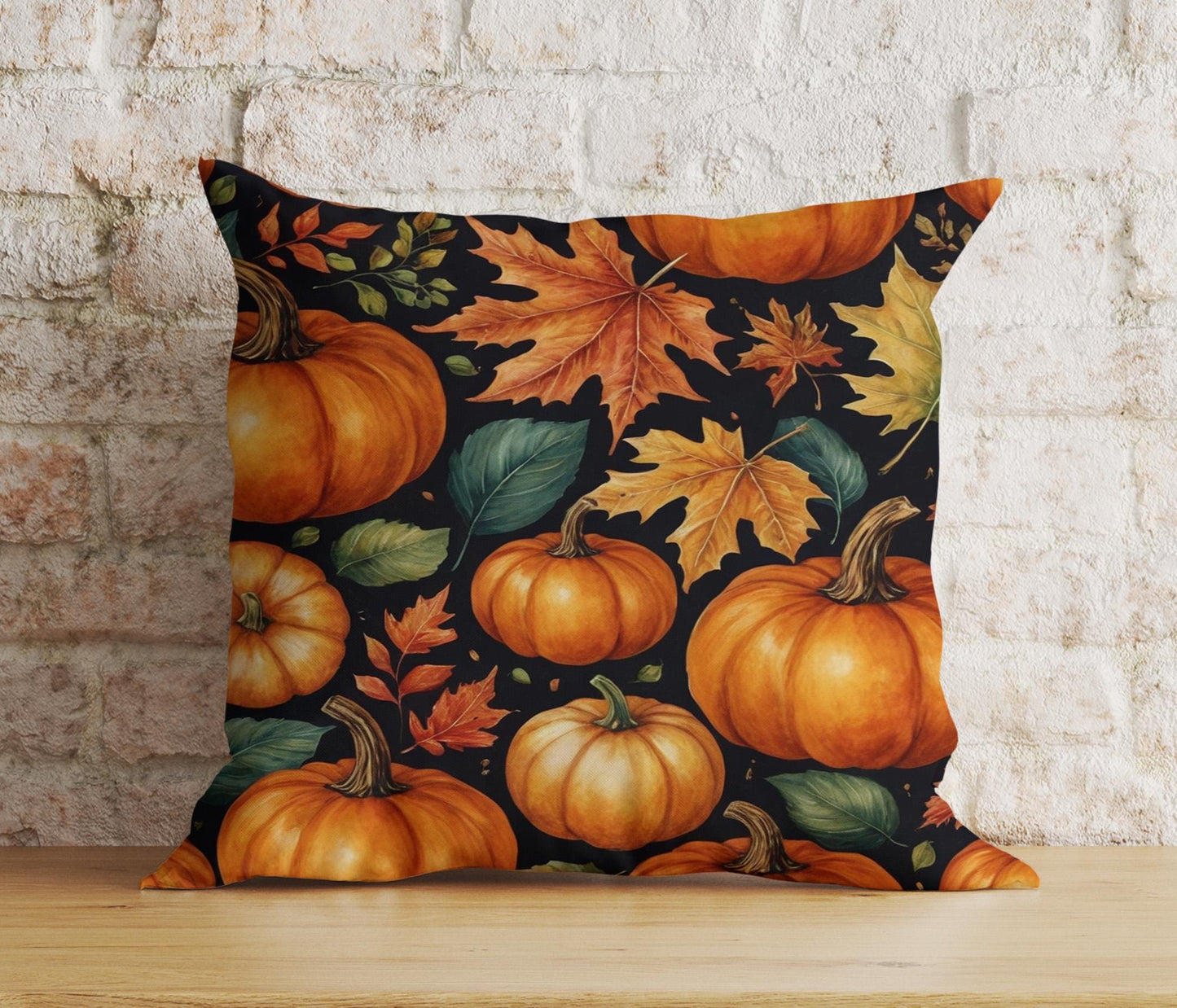 Onay Cushion Covers 3 / 12 x 12 inch (30 x 30 cm) Double Side Fall Pillow Cover Autumn Pumpkin and Botanical Harvest Seasonal Outdoor Cushions