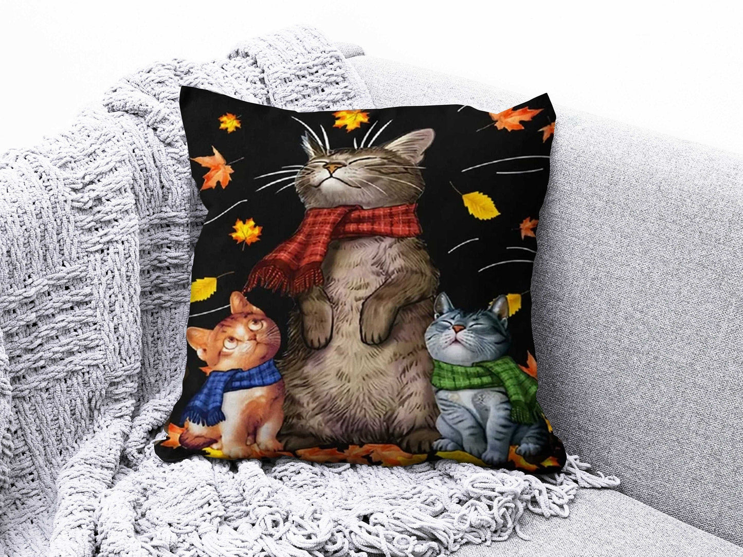 Onay Cushion Covers 3 / 12 x 12 inch (30 x 30 cm) Double Side Fall Trend Cushion Cover Autumn Animal Cushion Case