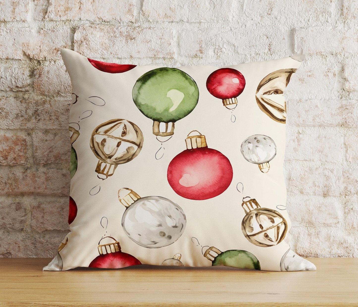 Onay 5 / 12 x 12 inch (30 x 30 cm) Double Side Festive Christmas Snowflake Rustic Plaid Cushion Cover