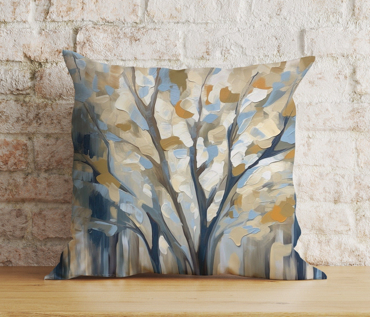 Onay 7 / 12 x 12 inch (30 x 30 cm) Double Side Floral Abstract Art Elegant Watercolour Cushion Cover