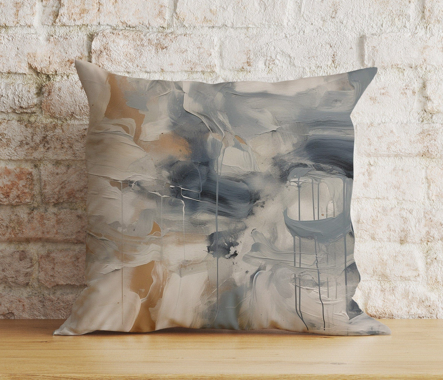 Onay 4 / 12 x 12 inch (30 x 30 cm) Double Side Floral Abstract Art Elegant Watercolour Cushion Cover