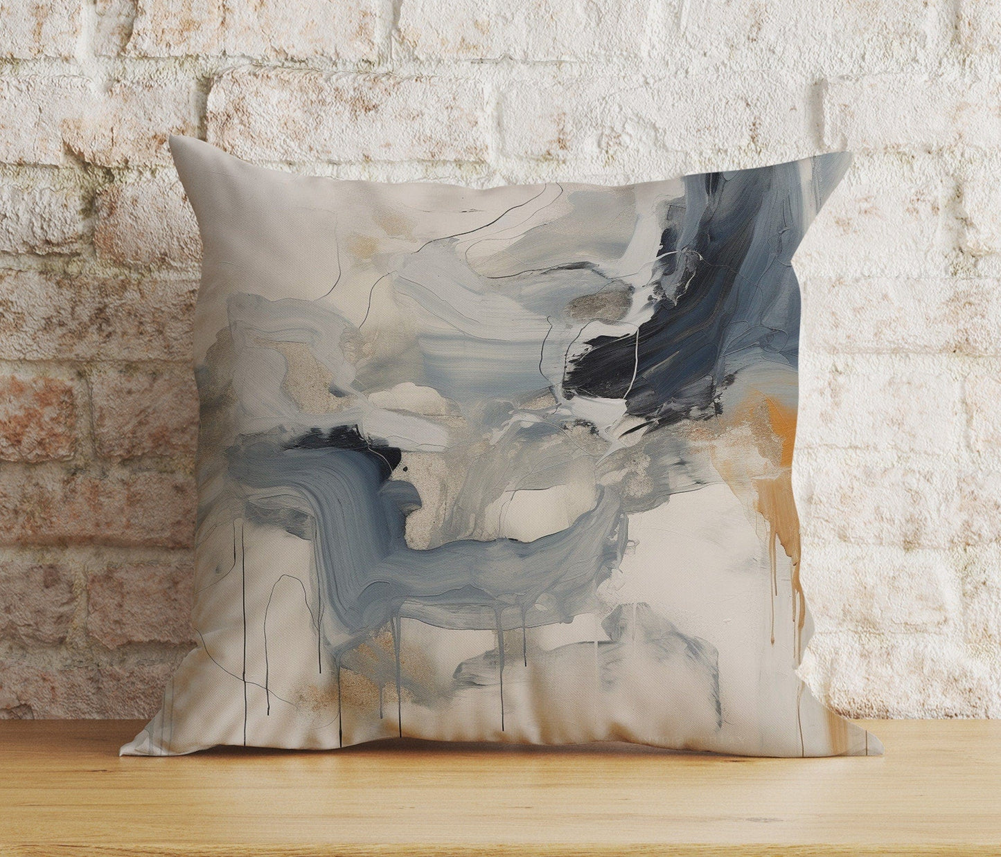 Onay 3 / 12 x 12 inch (30 x 30 cm) Double Side Floral Abstract Art Elegant Watercolour Cushion Cover