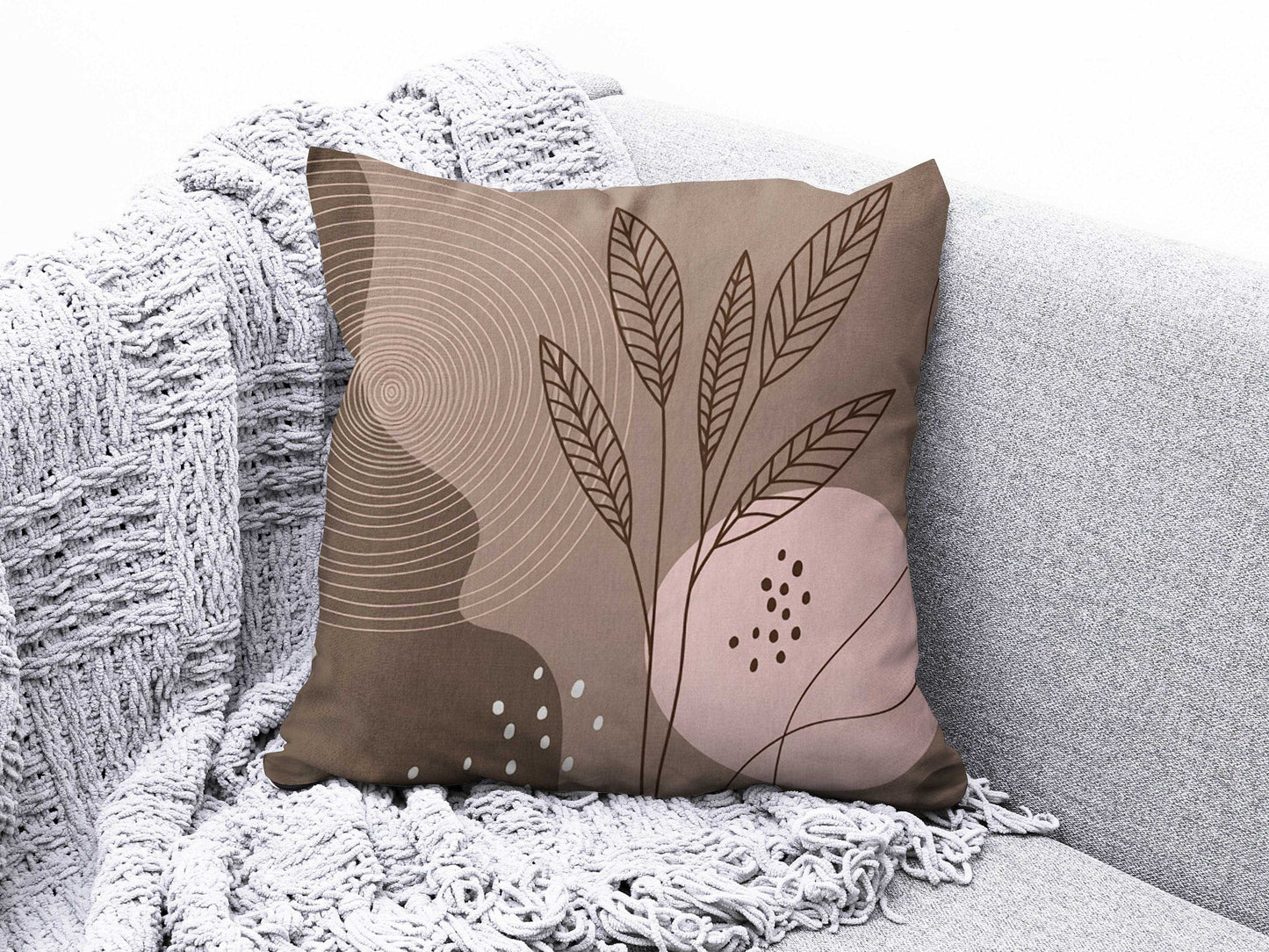 Onay 8 / 12 x 12 inch (30 x 30 cm) Floral Abstract Pastel Floral Minimalist Cushion Covers