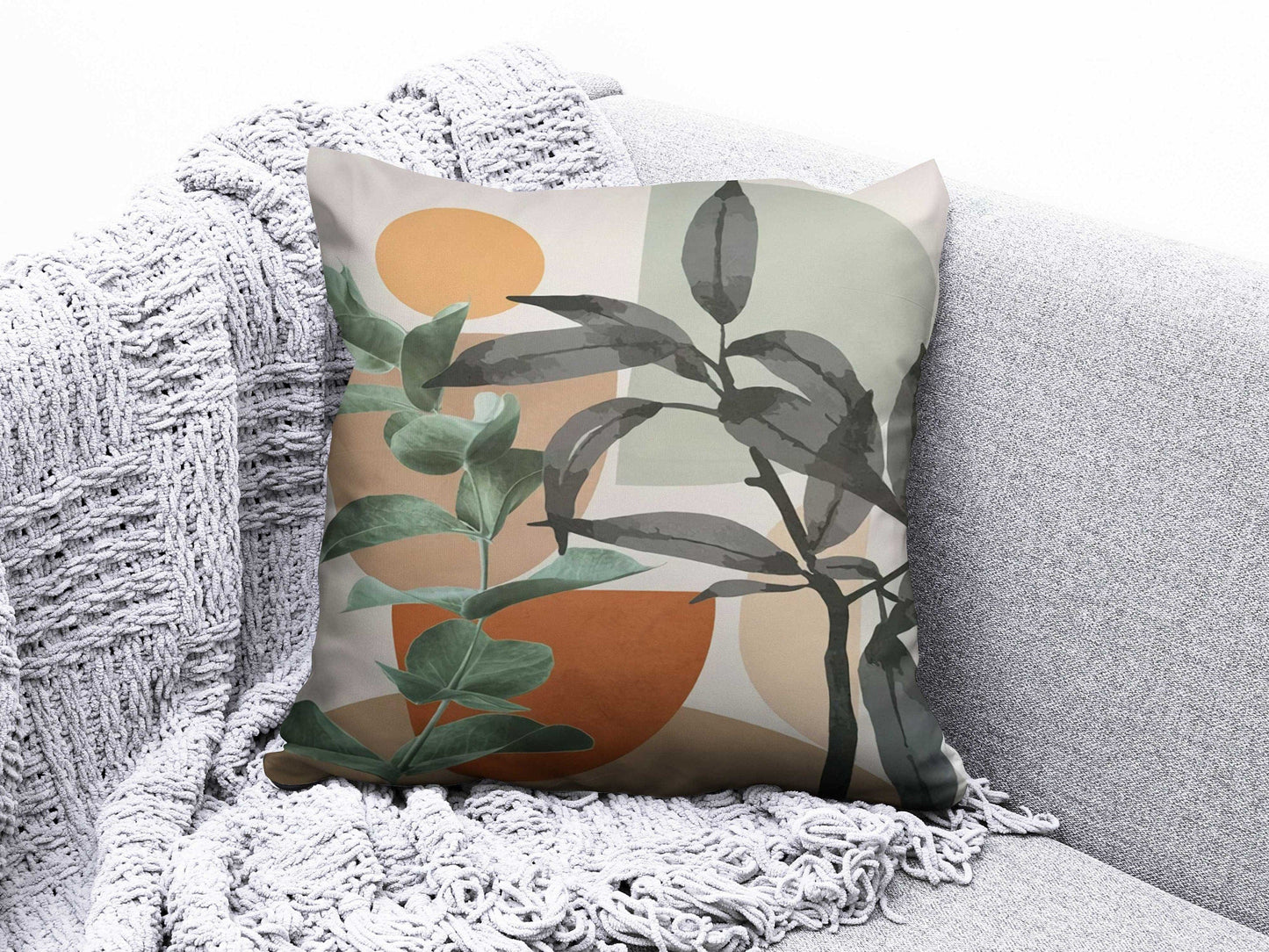 Onay 7 / 12 x 12 inch (30 x 30 cm) Floral Abstract Pastel Floral Minimalist Cushion Covers