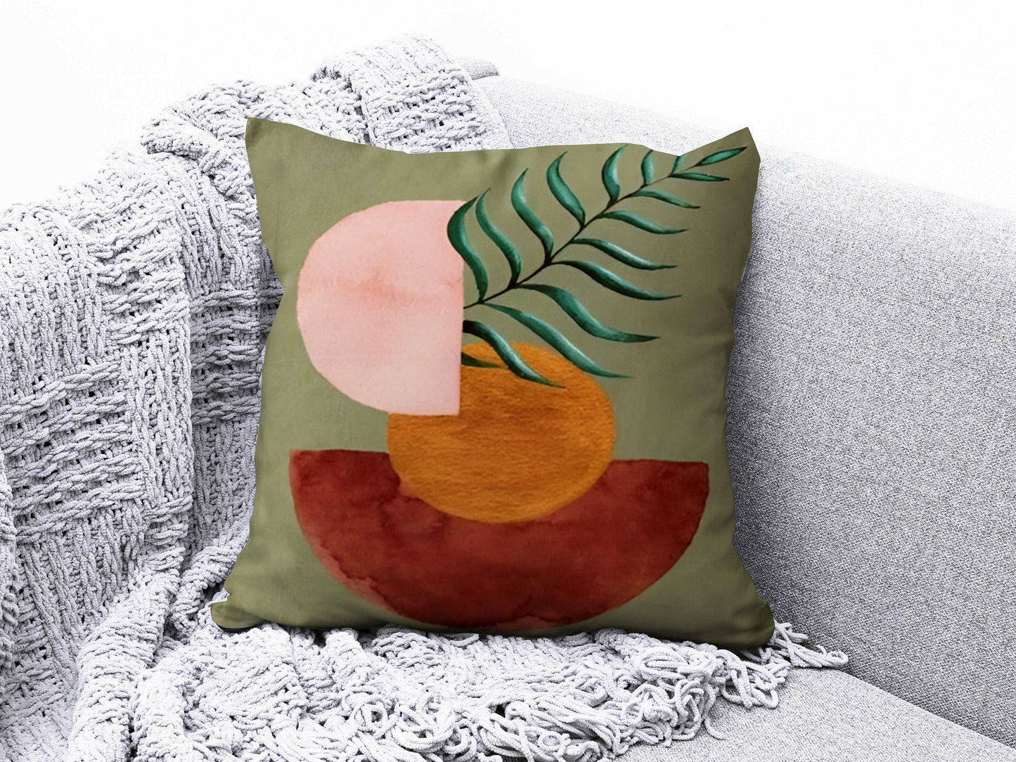 Onay 6 / 12 x 12 inch (30 x 30 cm) Floral Abstract Pastel Floral Minimalist Cushion Covers
