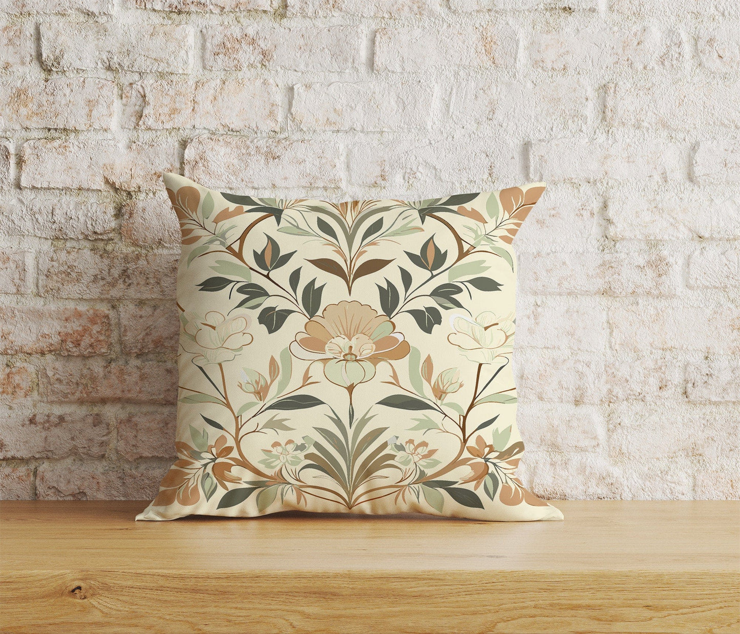 Onay Home Textile 5 / 12 x 12 inch (30 x 30 cm) Double Side Floral Cushion Covers Handdrawn Floral Throw Cushions