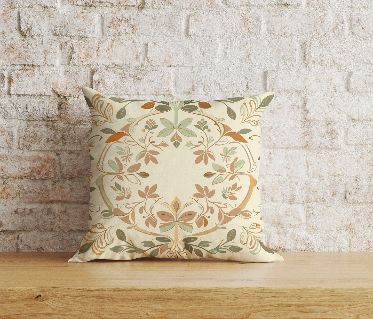 Onay Home Textile 2 / 12 x 12 inch (30 x 30 cm) Double Side Floral Cushion Covers Handdrawn Floral Throw Cushions