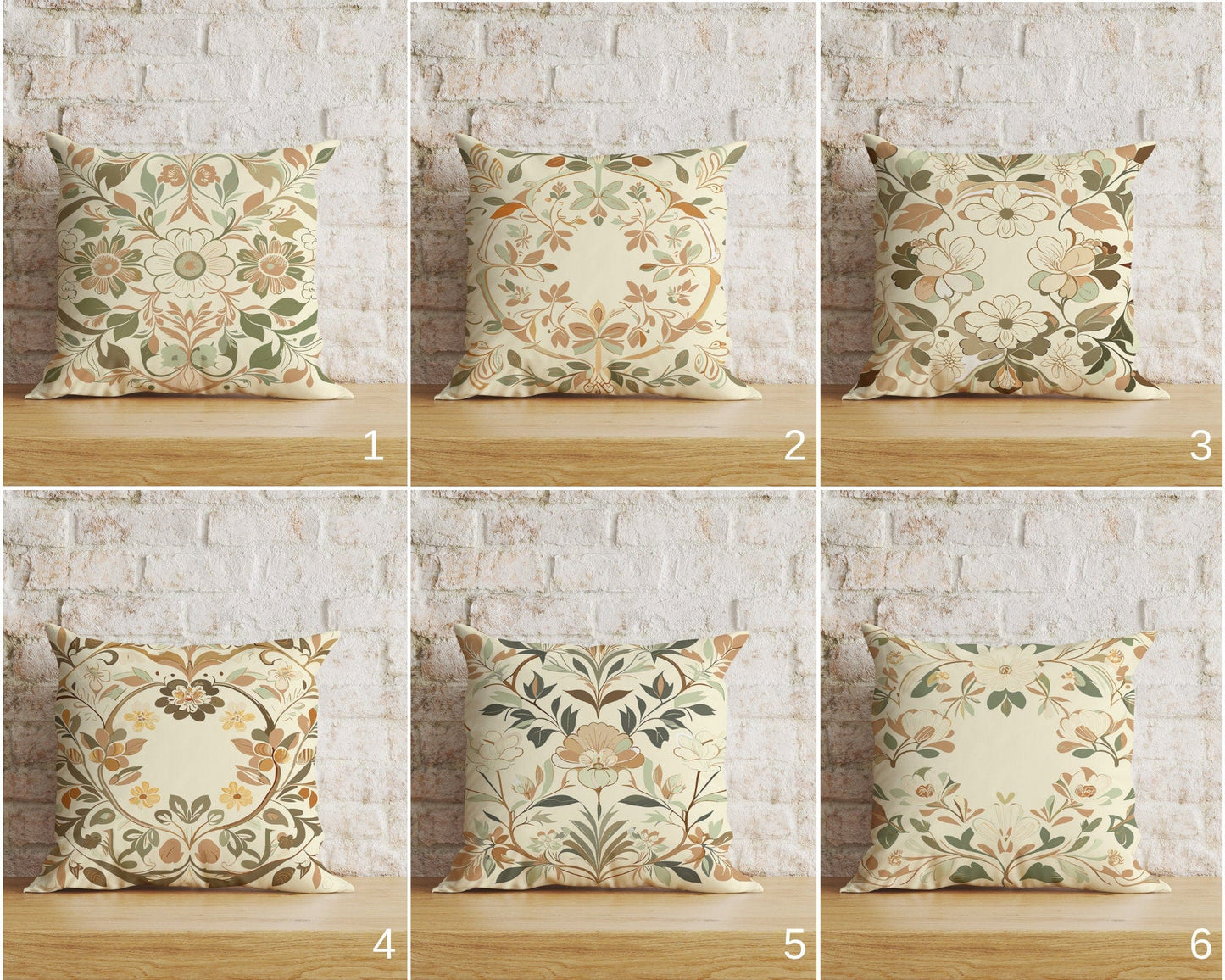Onay Home Textile Floral Cushion Covers Handdrawn Floral Throw Cushions