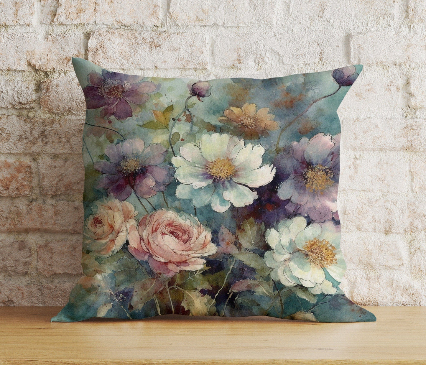 Onay 4 / 12 x 12 inch (30 x 30 cm) Double Side Flower Decoration Floral Living Room Cushion Cover