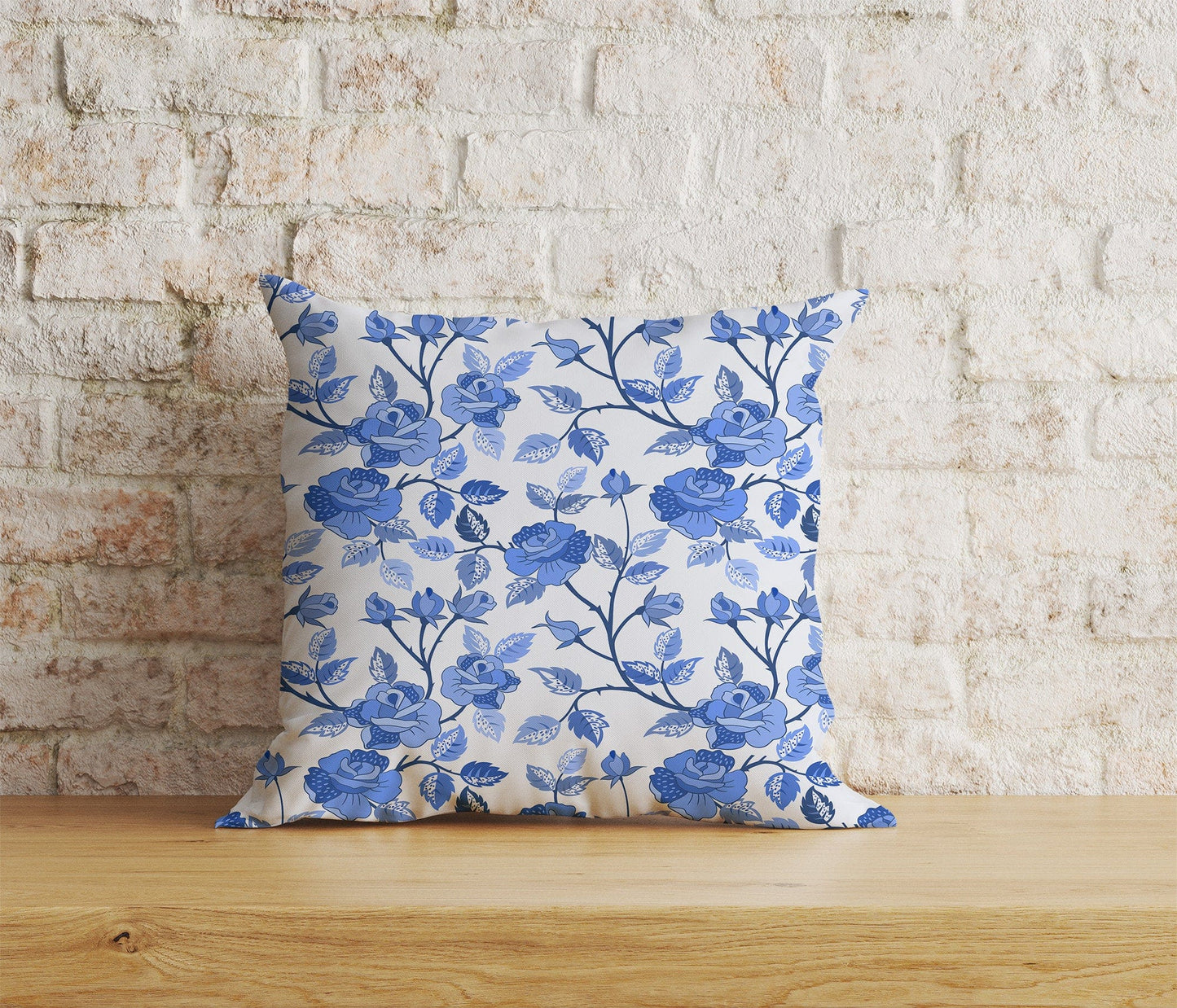 Onay Home Textile Cushion Covers 9 / 12 x 12 inch (30 x 30 cm) Double Side French Toile Cushion Covers French Blue Forest Pillow Cover