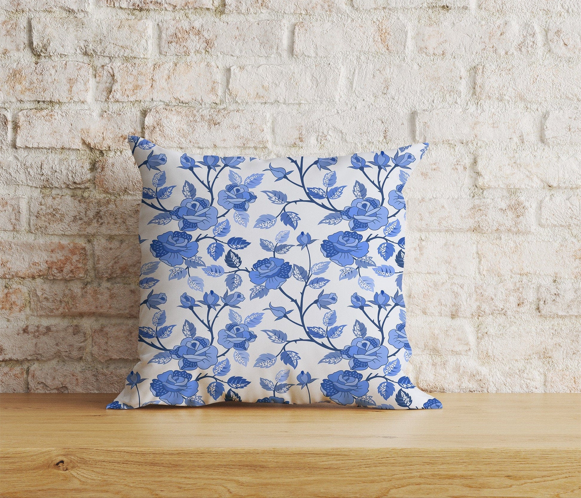 Onay Home Textile Cushion Covers 9 / 12 x 12 inch (30 x 30 cm) Double Side French Toile Cushion Covers French Blue Forest Pillow Cover