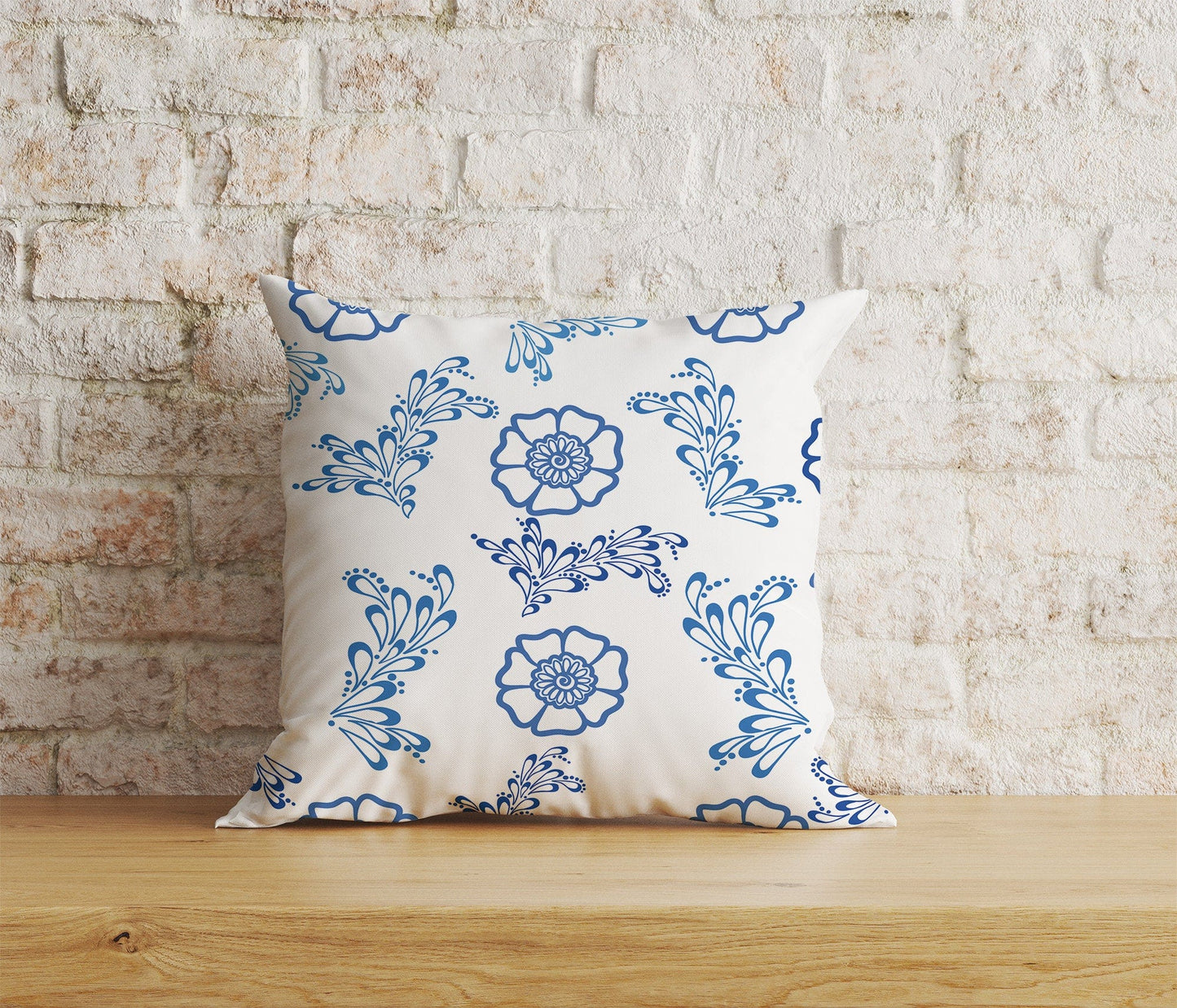 Onay Home Textile Cushion Covers 6 / 12 x 12 inch (30 x 30 cm) Double Side French Toile Cushion Covers French Blue Forest Pillow Cover