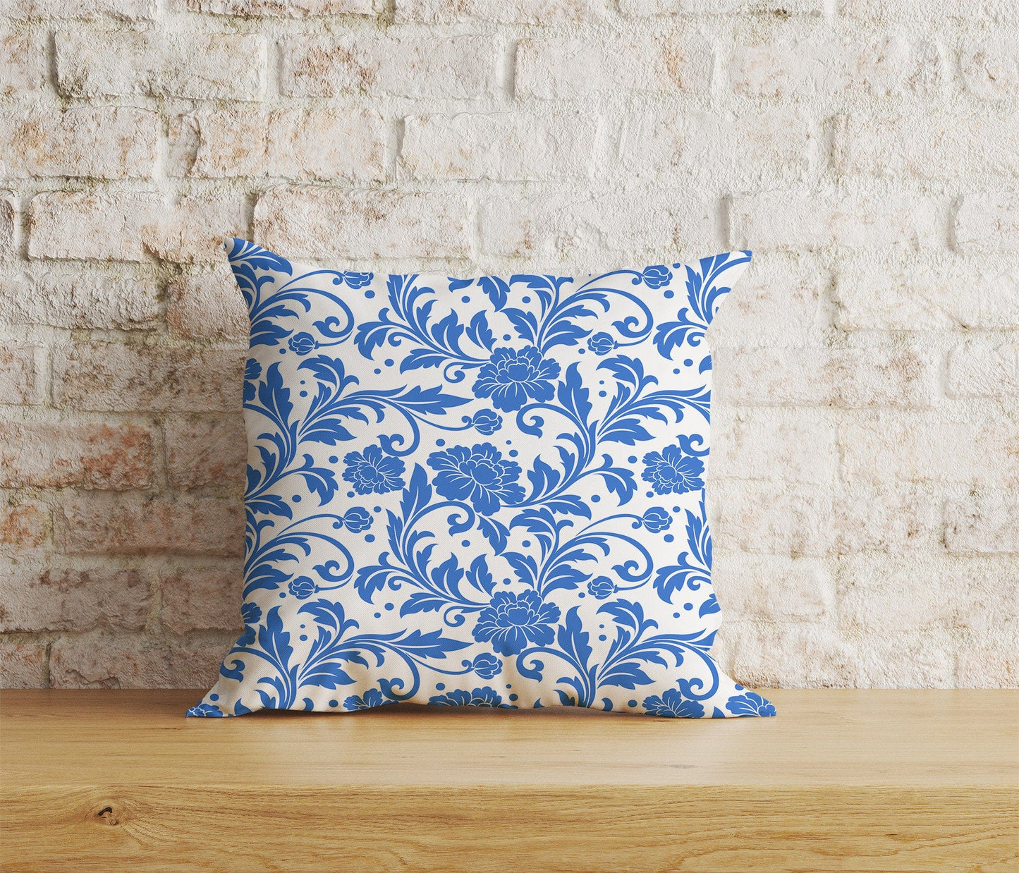 Onay Home Textile Cushion Covers 3 / 12 x 12 inch (30 x 30 cm) Double Side French Toile Cushion Covers French Blue Forest Pillow Cover