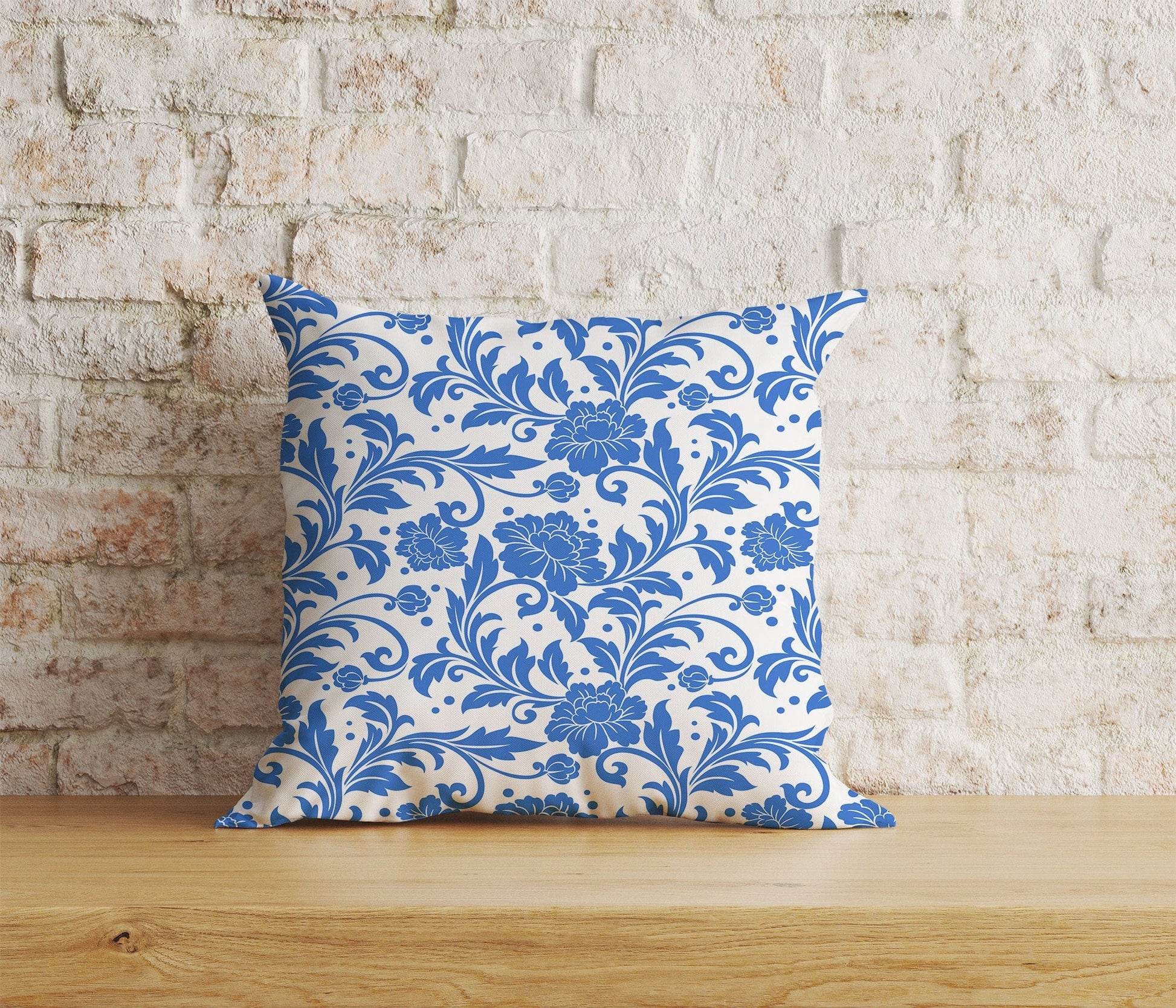 Onay Home Textile Cushion Covers 3 / 12 x 12 inch (30 x 30 cm) Double Side French Toile Cushion Covers French Blue Forest Pillow Cover