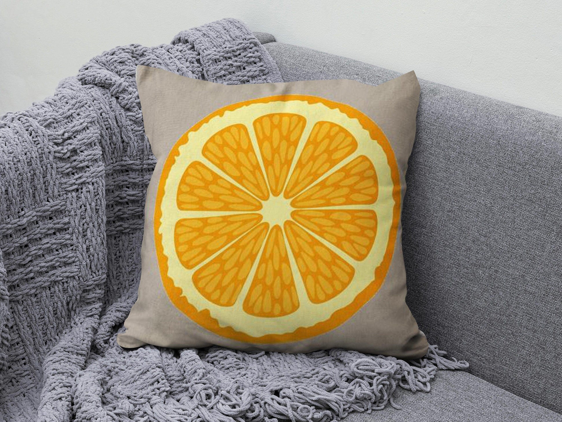 Onay 4 / 12 x 12 inch (30 x 30 cm) Fresh Lemon Decorative Green Lemon Tree Cushion Cover