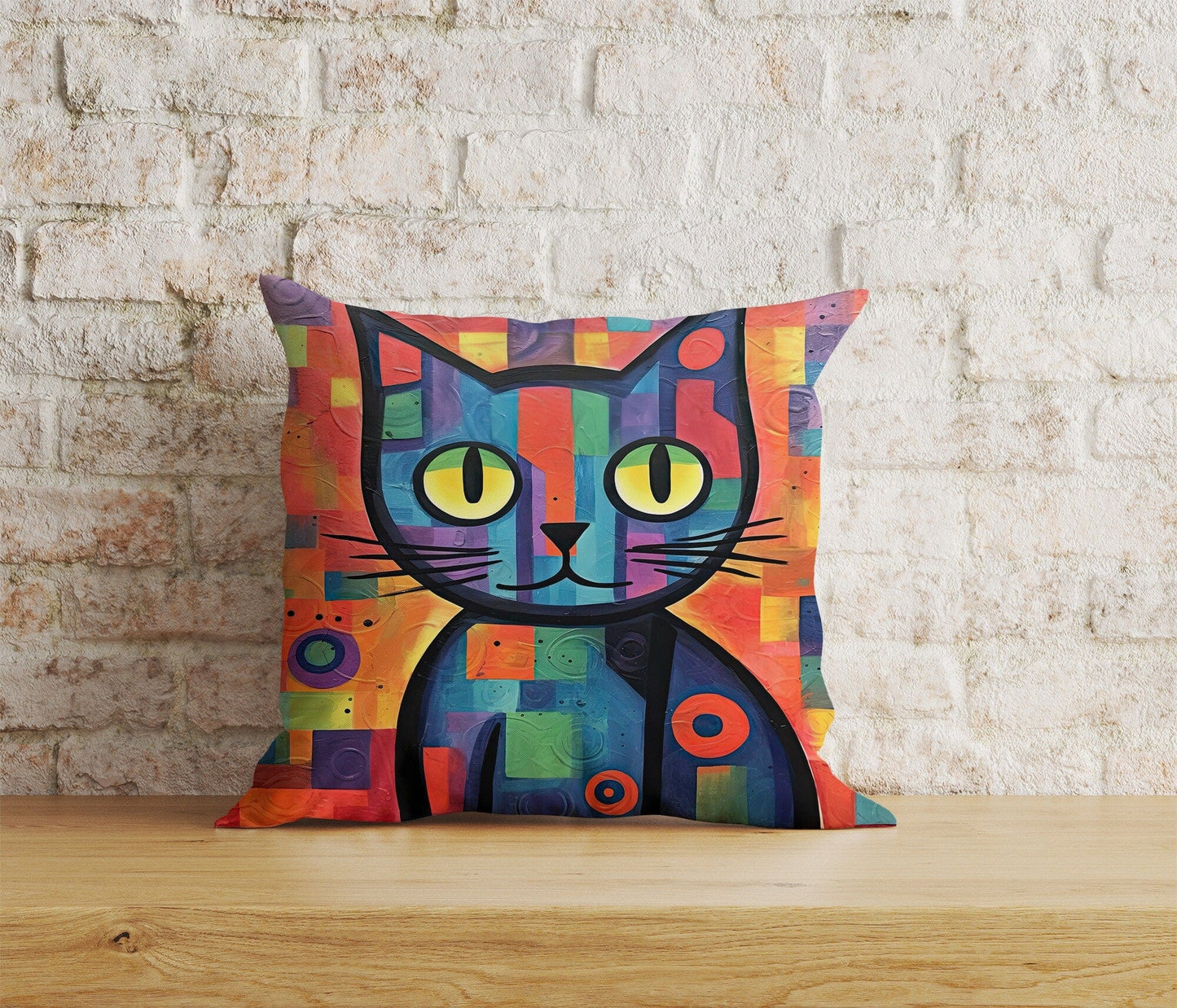 Onay Home Textile Cushion Covers 3 / 12 x 12 inch (30 x 30 cm) Double Side Funny Cat Cute Cat Scatter Home Decor Cushion Covers