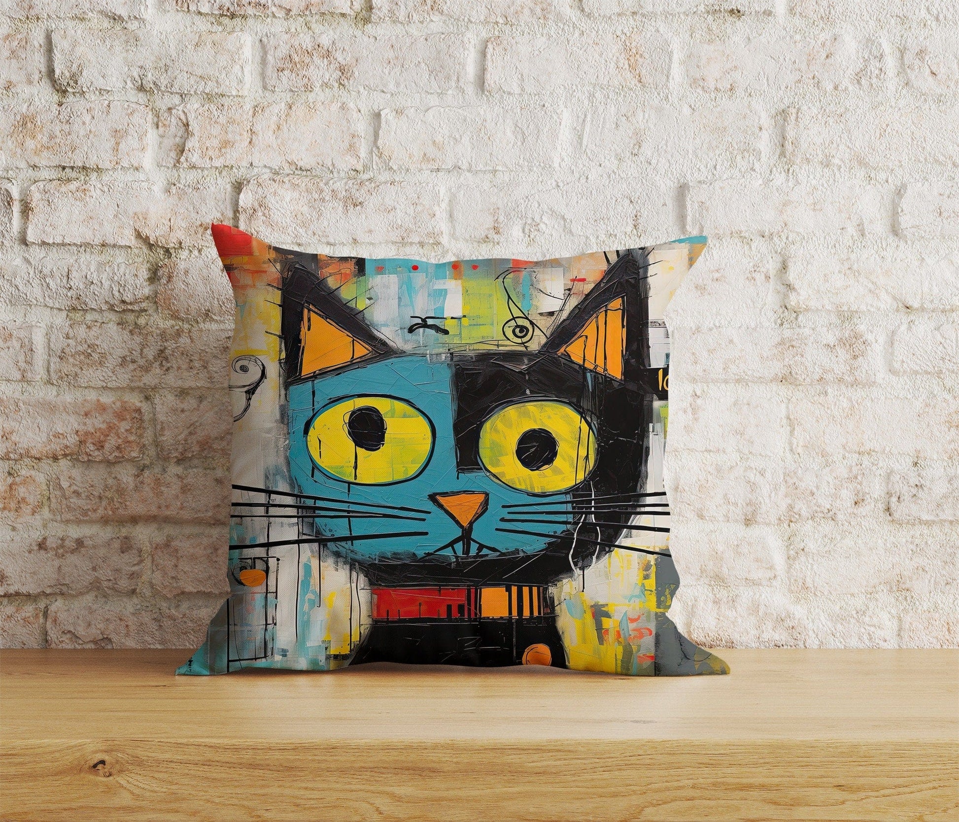 Onay Home Textile Cushion Covers 2 / 12 x 12 inch (30 x 30 cm) Double Side Funny Cat Cute Cat Scatter Home Decor Cushion Covers