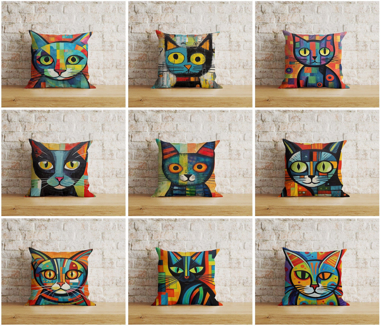 Onay Home Textile Cushion Covers Funny Cat Cute Cat Scatter Home Decor Cushion Covers