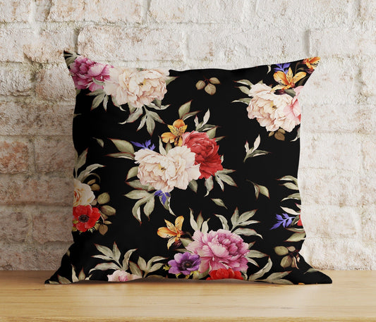 Onay 1 / 12 x 12 inch (30 x 30 cm) Double Side Garden Flowers Cottage Farmhouse Decoration Cushion Cover