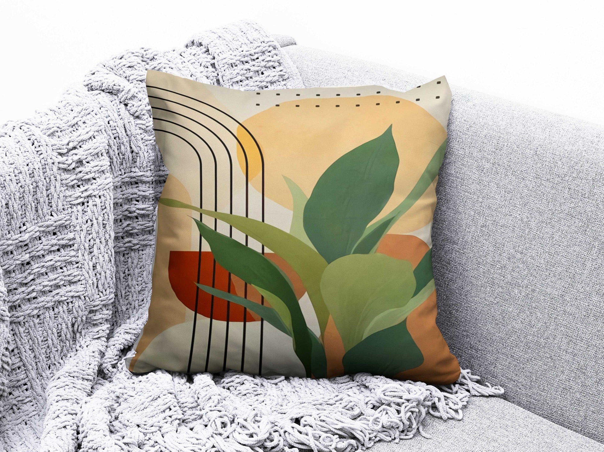 Onay 9 / 12 x 12 inch (30 x 30 cm) Geometric Abstract Pastel Colors Home Cushion Cover