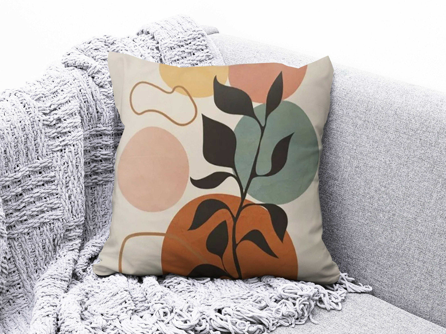 Onay 6 / 12 x 12 inch (30 x 30 cm) Geometric Abstract Pastel Colors Home Cushion Cover